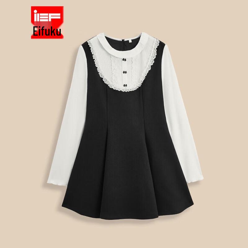 

IEF French Elegant Faux Two-Piece Dress L