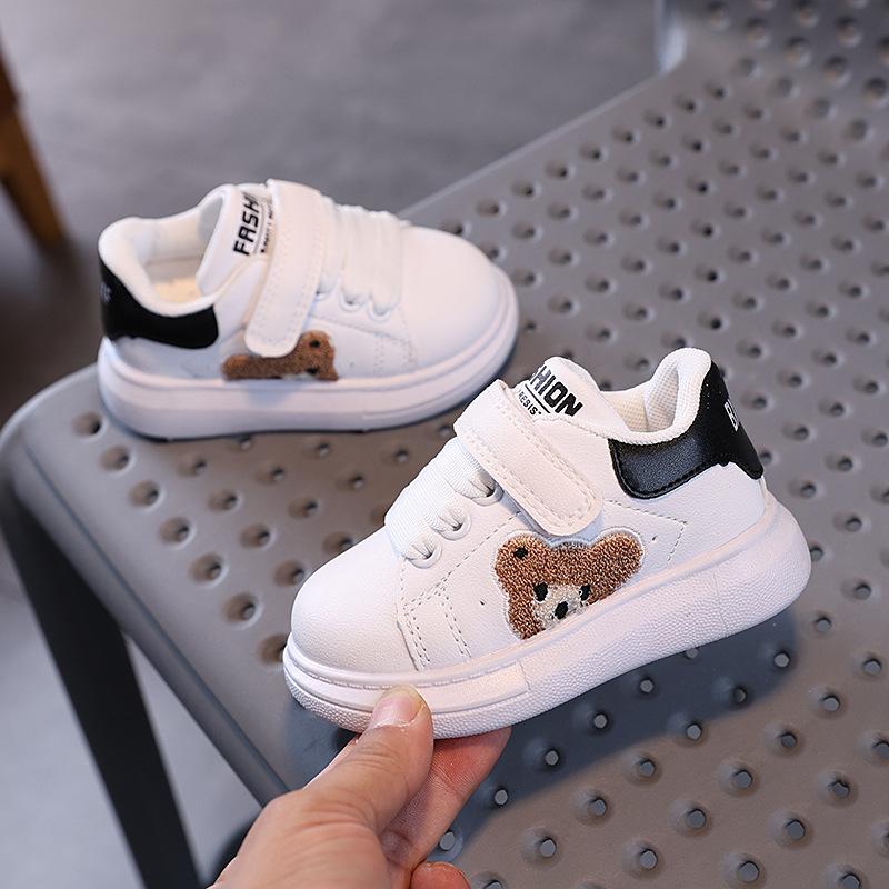 

Baby Little Bear Sneakers Toddler Fashion Sports Shoes for Boys Girls Flats Walking Shoes Soft Sole Kids Sneakers 30 чёрный