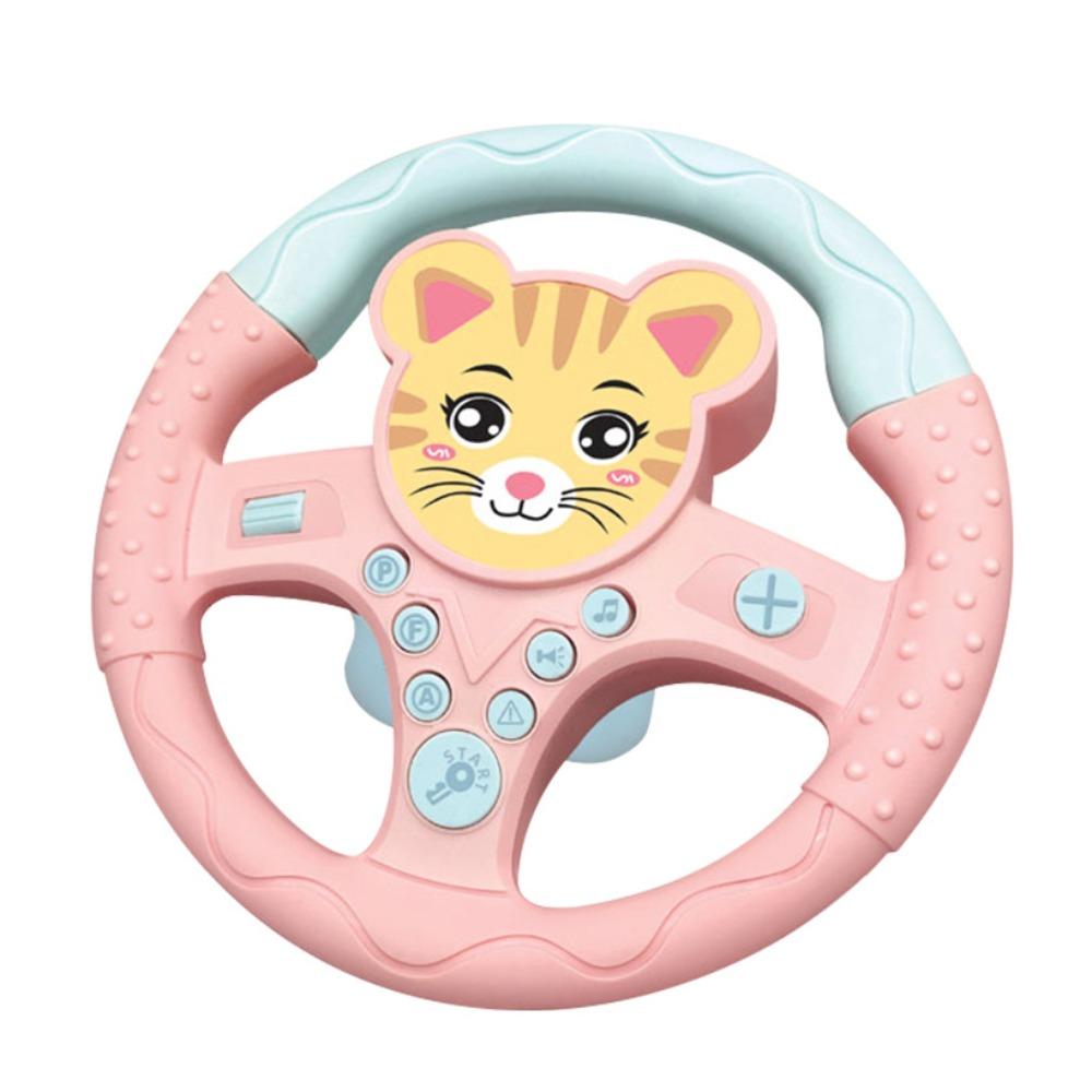 Multi Functional Cartoon Copilot Steering Wheel Simulate Driving Car Toy  Children Gift cat