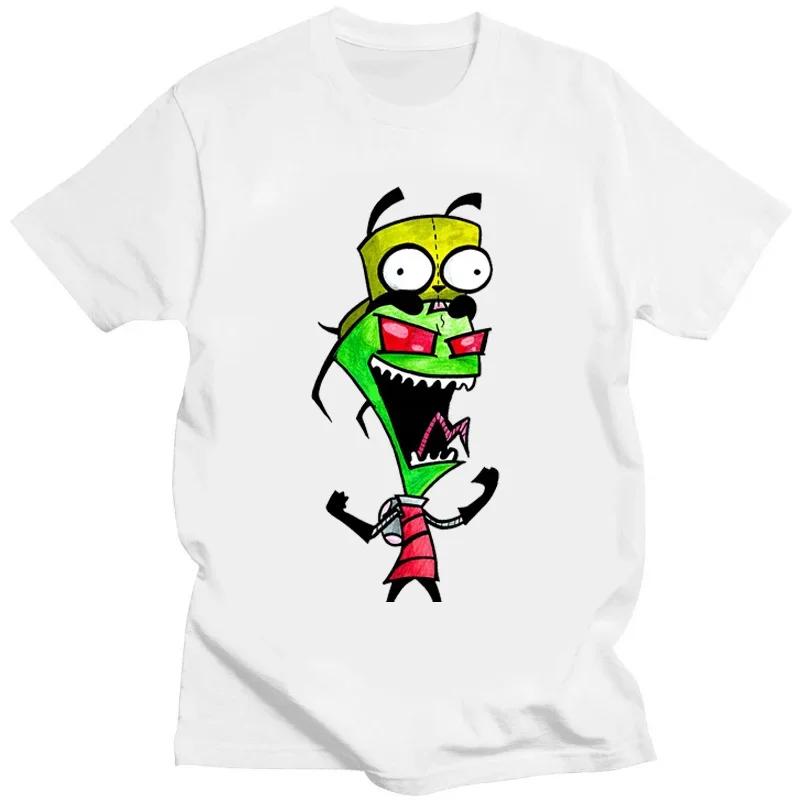 T-shirt Graphique Kawaii Invader Zim T-shirt Image de Zim Prêt à un Câlin Joyeux T-shirt de Dessin Animé Mignon T-shirt Unisexe pour Femmes T-shirt Rétro T-shirt Oversize