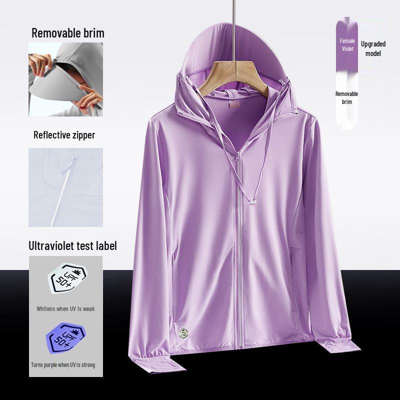 Unisex Quick-Dry Anti-UV Ice Silk Sun Protection with Detachable Brim for Fishing
