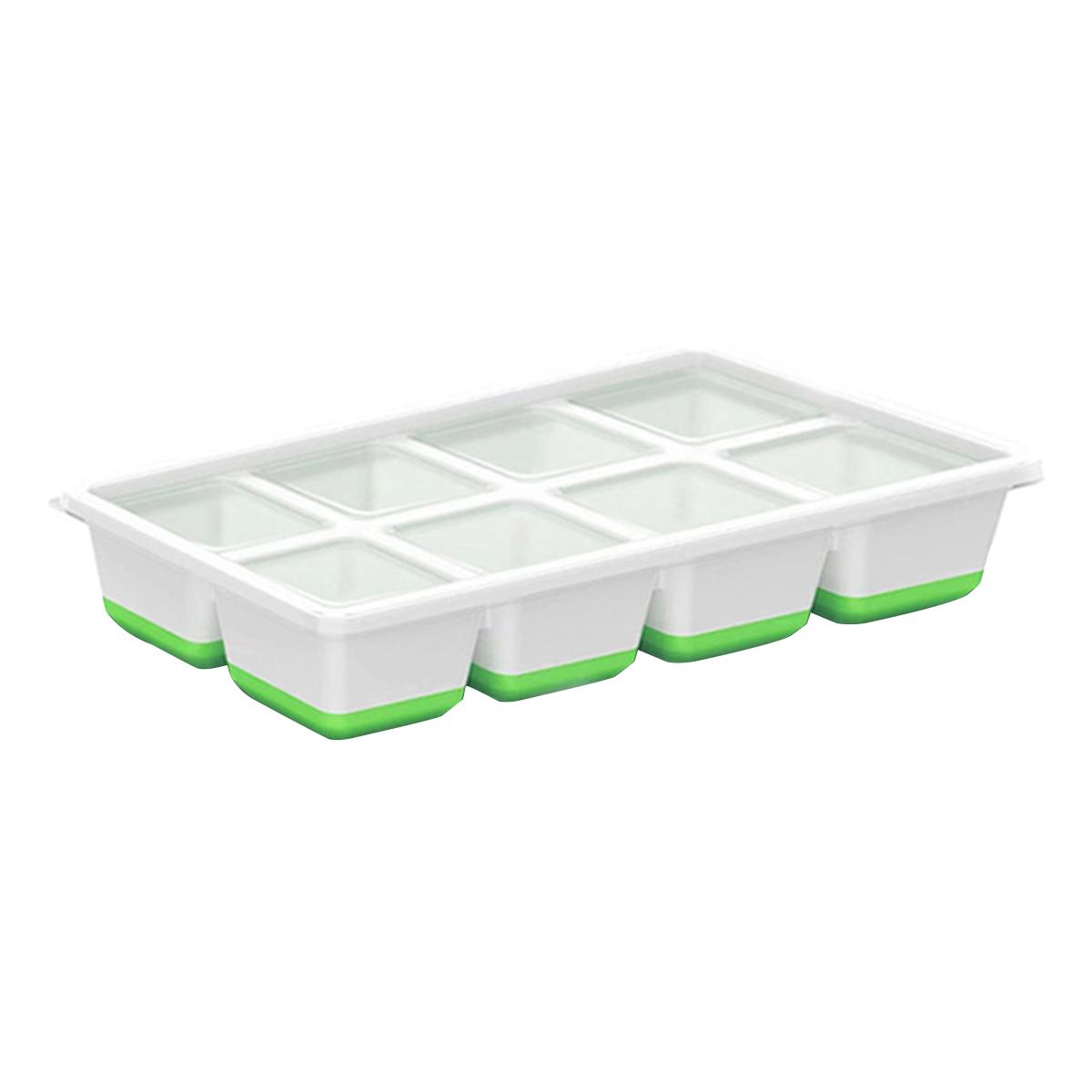 

Ice Cube Mold Silicone Square Ice Cube Tray With Lid Easy To Remove And Stackable Suitable For Chilled Cocktail Whiskey Coffee