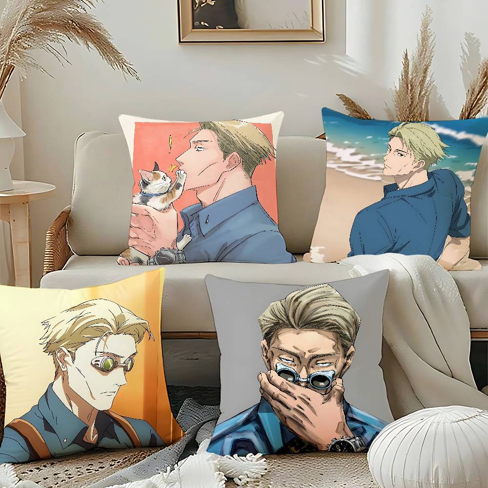 Anime KKento Nanami Throw Pillow Covers Pattern Cushion Cover Suitable For Sofa Bedroom Car Pillow Cover