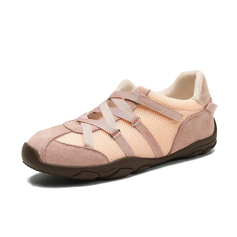 

Flat Shoes for Women s 2026 Autumn New Solid Color Cross Strap Mary Jane Casual Versatile Round Head Low Top Womens Sneakers 40 рожевий
