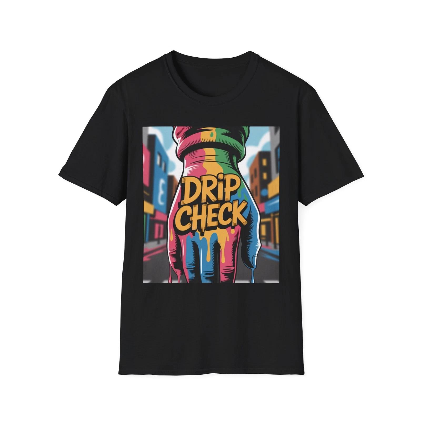 Drip Check Unisex Softstyle T-Shirt | Streetwear Graphic Tee, Urban [...] M