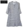Haat HA84FJ583 Blue X Gray All-Over Print 3/4 Sleeve Dress Dress 3 Blue X grayUsed