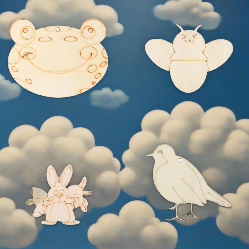 10pcs Wood DIY Craft Cutout Wooden Slices Embellishments with Hole Hemp Ropes Wood Tag for Wedding Birthday Christmas Decoration