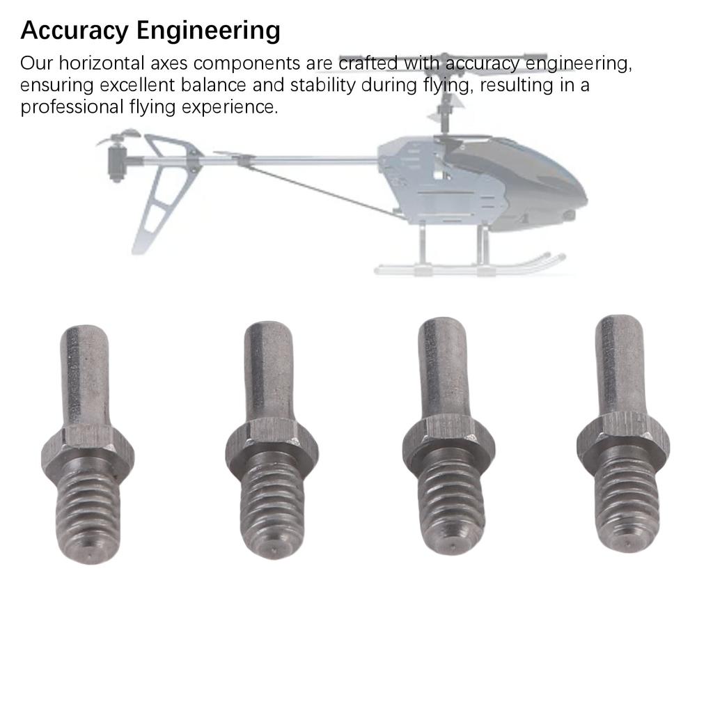 4Pcs RC Plane Horizontal Axes Metal RC Helicopter Horizontal Axes Group for Wltoys XK K124 K170