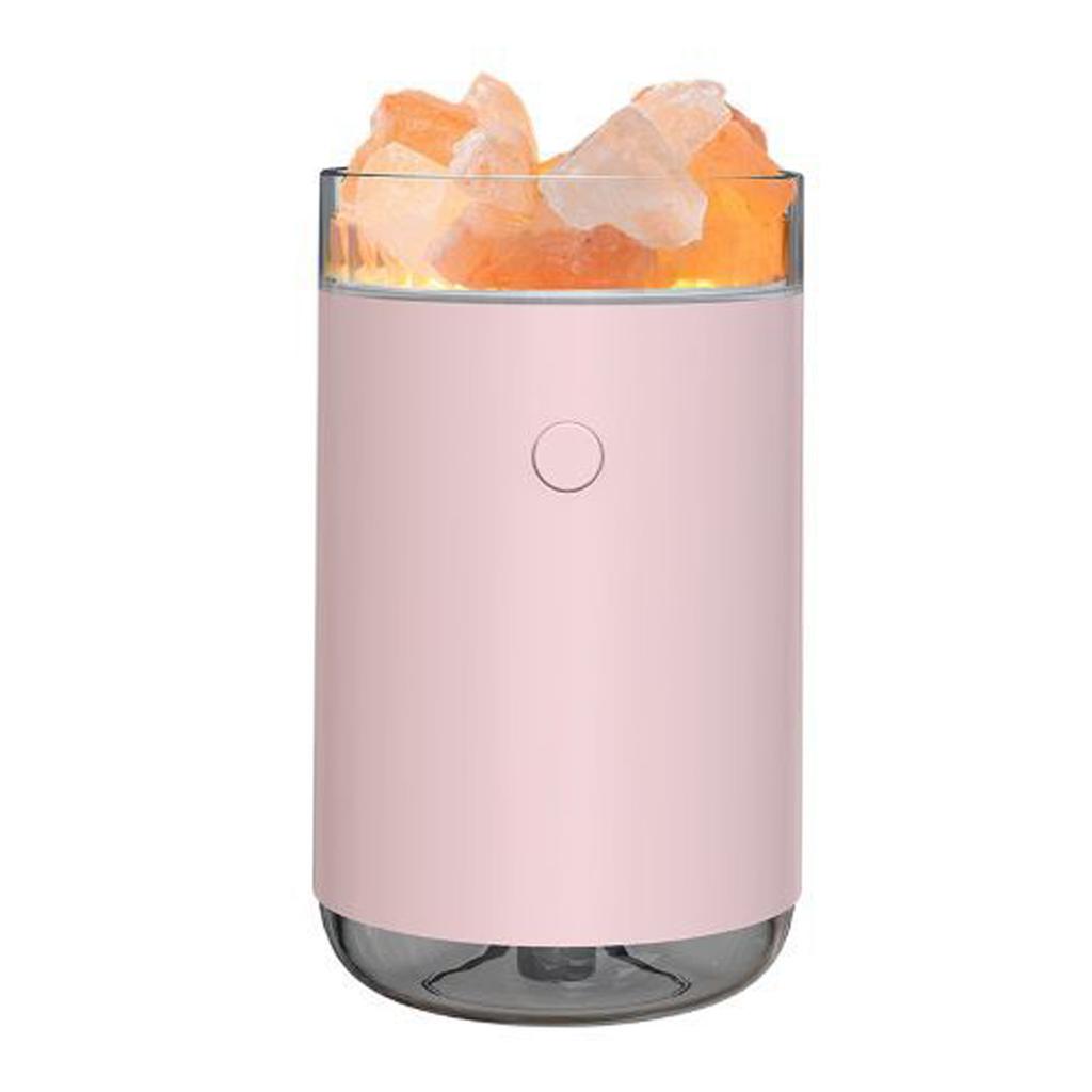Humidificateur Diffuseur de Sel USB Diffuseur Humidificateur de Bureau avec Effet de Lumière Colorée