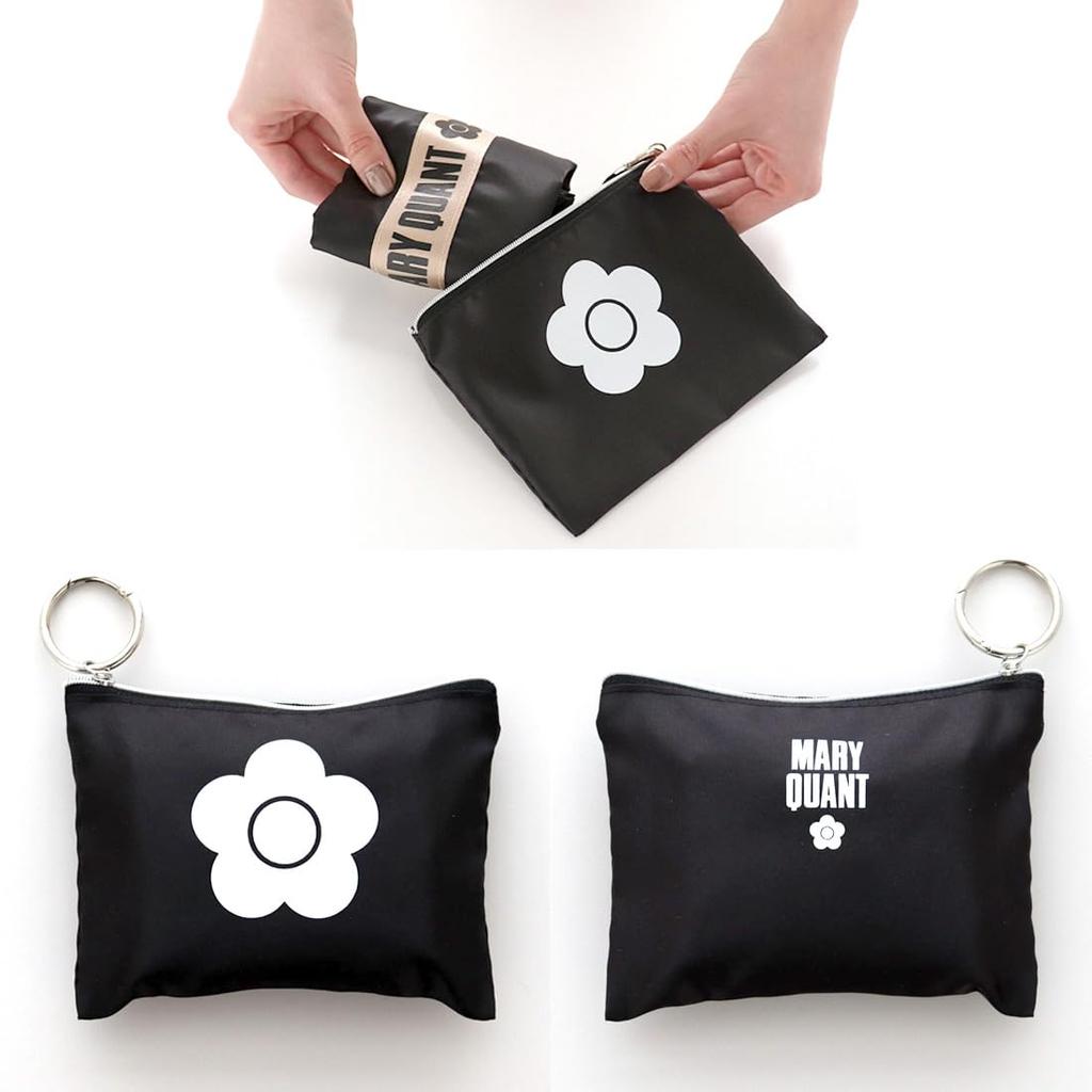 MARY QUANT 3WAY Eco Bag Compact Shoulder Bag My Bag (Black/With Strap) Women's (With Case) 000783-0001-02