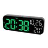 Digital Clock Dual Display Voice Control 3 Adjustable Brightness Date Temp Display Countdown LED Electronic Alarm Clock