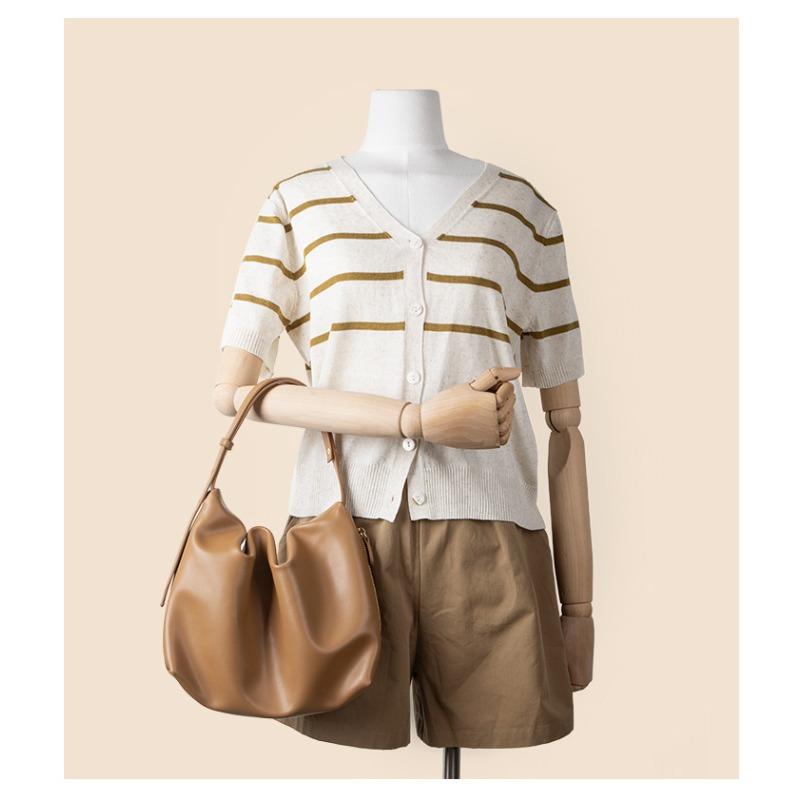 Simple Commute Tote Bag for Women Senior Sense Temperament Everything Soft Leather Large Capacity Tote Bag