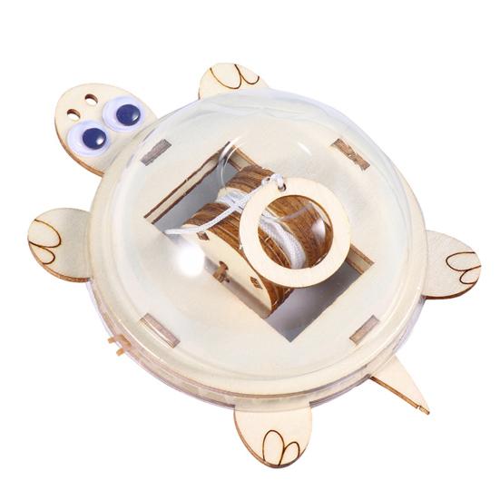 

1 набор игрушек-черепах из дерева, набор для самостоятельной сборки, тянущая веревку, черепаха