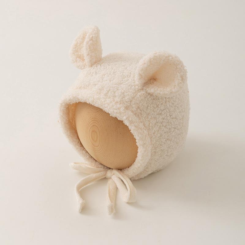 Baby Winter Hat Cartoon Ears Newborn Infant Lamb Fleece Ear Protection Bonnet Beanie Outdoor Windproof Toddler Warm Earflap Cap