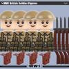 WW1 Military Series Vehicles Building Blocks Artillery Howitzer Soldier Figures Accessories British Italian Field Gun Bricks Toy