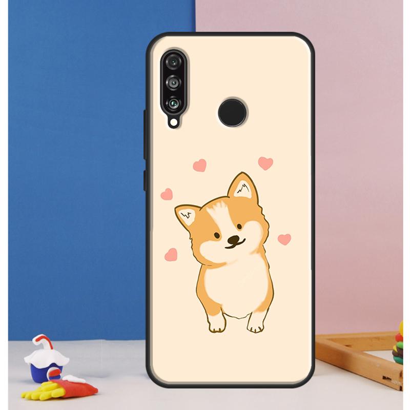 Cartoon Corgi Case For Huawei Nova 12s 7i 8i 11i 12i 9 10 SE Y73 Y90 Y70 Y72 Y61 Y91 P30 P40 Lite P60 Pro
