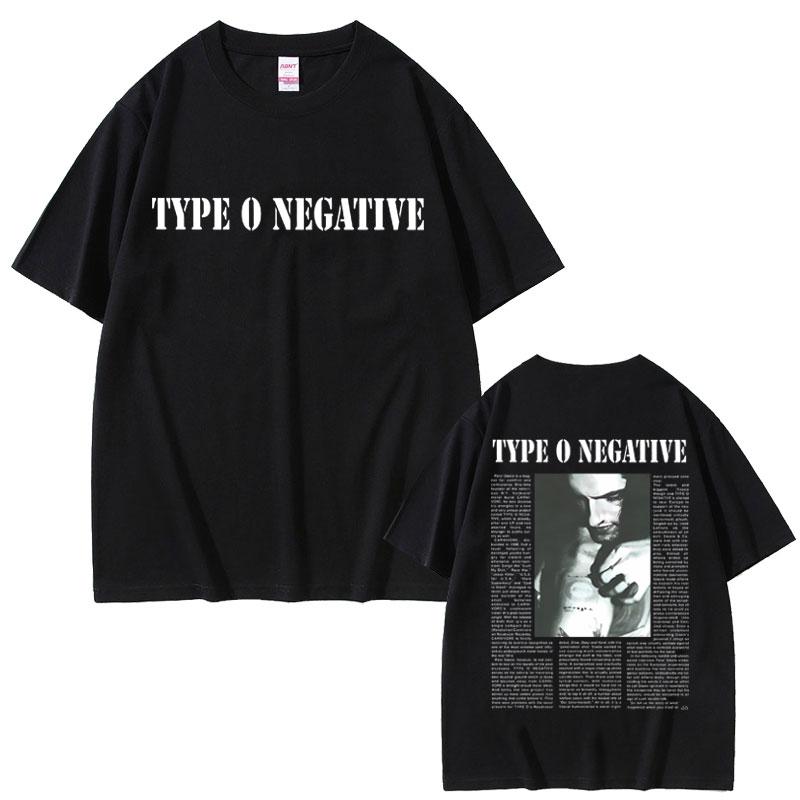 Rock Band Type O Negative Peter Steele T Shirts Unisex Women Vintage Metal Gothic Tshirt Male Casual Oversized Pure Cotton Tshirts
