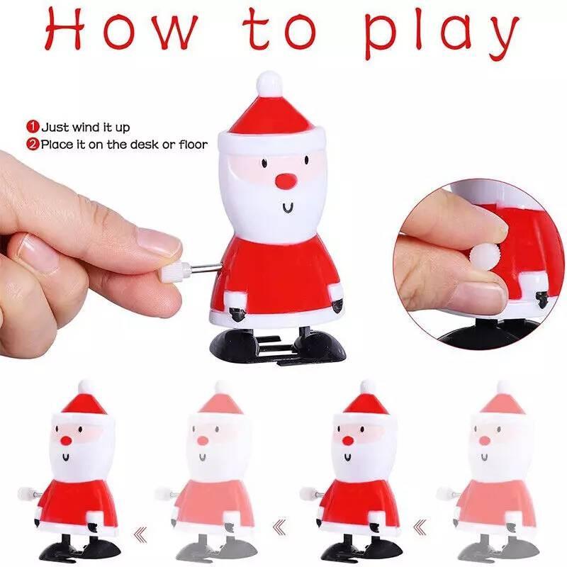 Charming Wind-up Walking Santa Snowman Reindeer Toys For Christmas Celebration