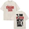Anime Vinland Saga Thorfinn I Have No Enemies Vintage Washed T Shirt Mens Women Manga Casual Oversized Tshirts Male Streetwear