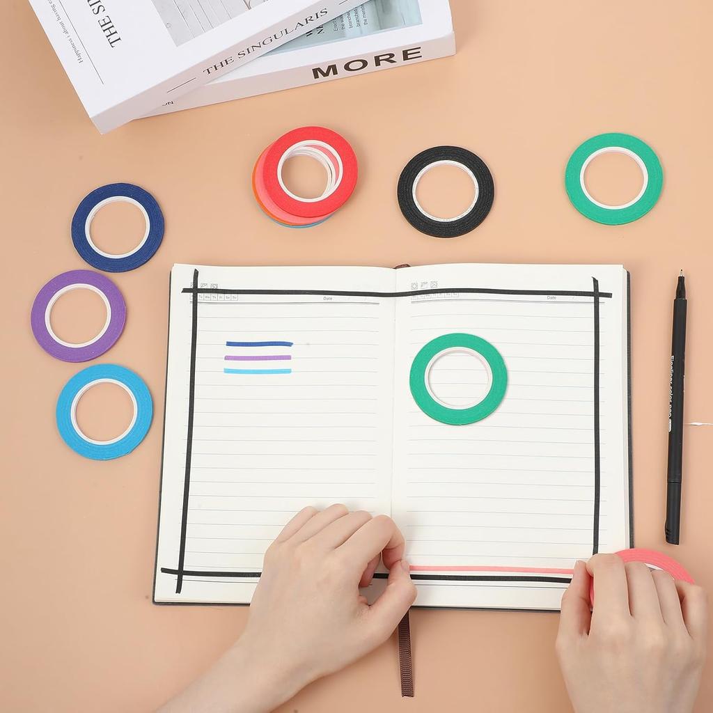 30 Rolls 1/8 Whiteboard Tape,3mm Thin Draping Tape Dry Erase Board Tapes Ptriping Tapes for White Board Lines White Boards Accessories DIY Art Crafts