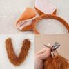 Adults Kids Animal Costume Foxes Ears Headband Bowtie Set Foxes Costumes Accessories for Halloween Cosplay Party Decors