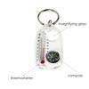 Pocket Survival Compass Multifunction Mini Keychain Camping Compass Thermometer Outdoor Climbing Tester Survival Guiding  Tool
