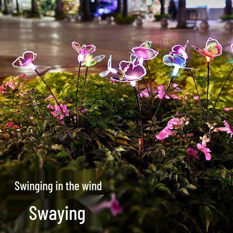 Solar Firefly Butterfly LED Lights – Waterproof Outdoor Decorative Lawn Lights.