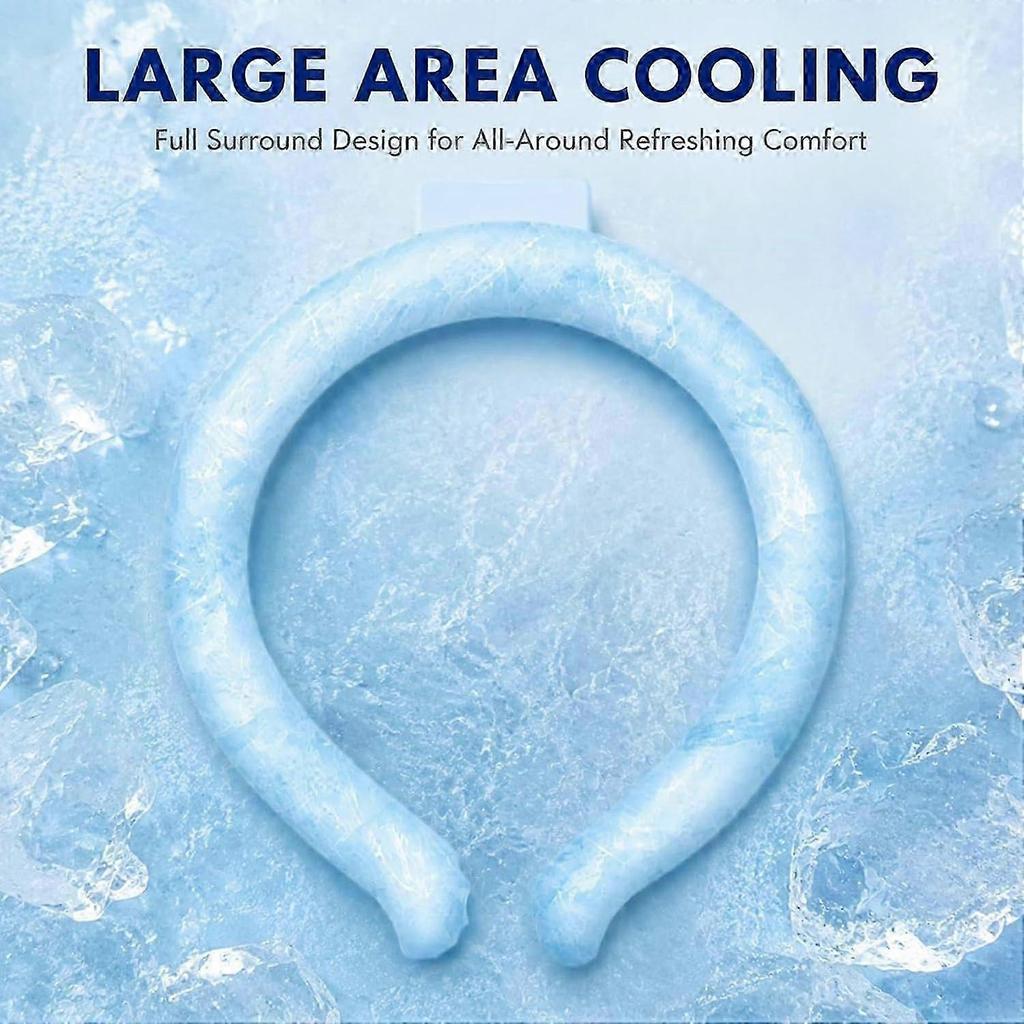 Neck Ice Ring Neck Cooling Tube, Hands-Free Reusable Ice Rings Neck Cooler, Wearable Cooling Wrap For Hot Weather, Leakproof Coolings Necks
