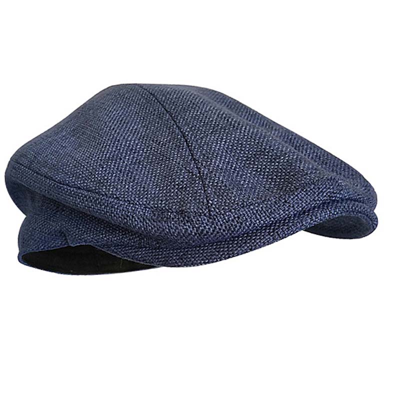 Berretto Retro in Lino Sottile Traspirante Cappellino con Visiera Unisex Bianco Cappello Forward Elegante Casual Beccaccino Copricapo per Uomini Donne