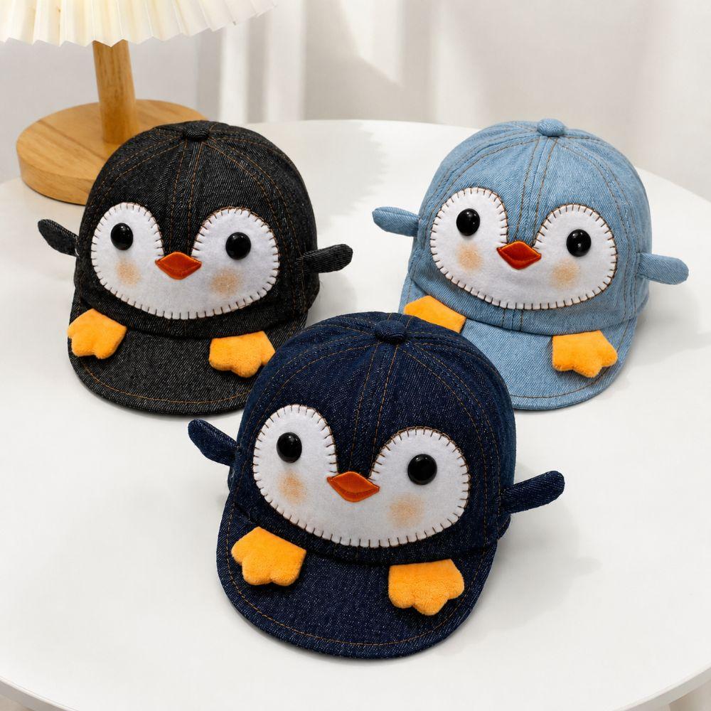Adjustable Penguin Newborn Baseball Cap Denim Baby Sun Hat Children's Cowboy Hat For 6-20 Months