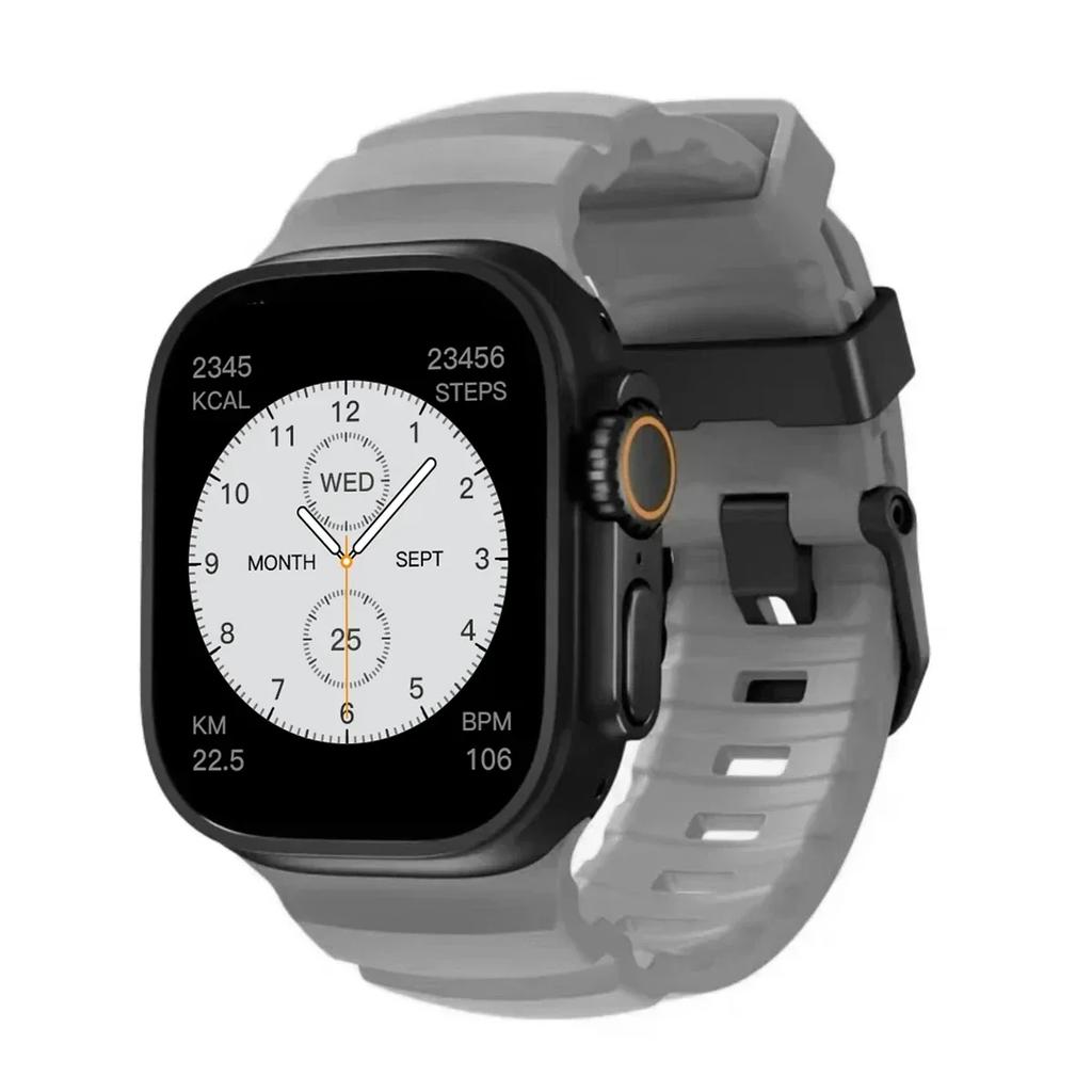 Szilikon szíj Apple Ultra 3 2 1 49MM-hez Sport szíj Iwatch Series 11 10 9 8 SE 3 46mm 45MM 41MM 44MM 42MM-hez Légáteresztő szíj
