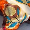 Frühling Sommer Damen Eleganz Seidenschal 70X70cm Quadratischer Hijab Weiches Stirnband Foulard Haarband Mädchen Foulard Halstuch Band