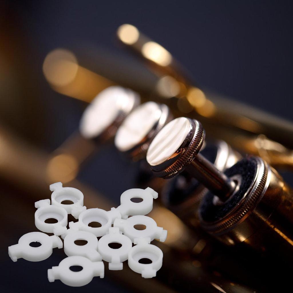 Pakke med 100 Plast Trompetventilføringer Sett Trompetventilfjærføringer Reservedeler For Blåseinstrumentreparasjon