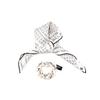 CHANEL Full Logo Printed Silk Hair Tie/Hairband Women's Style