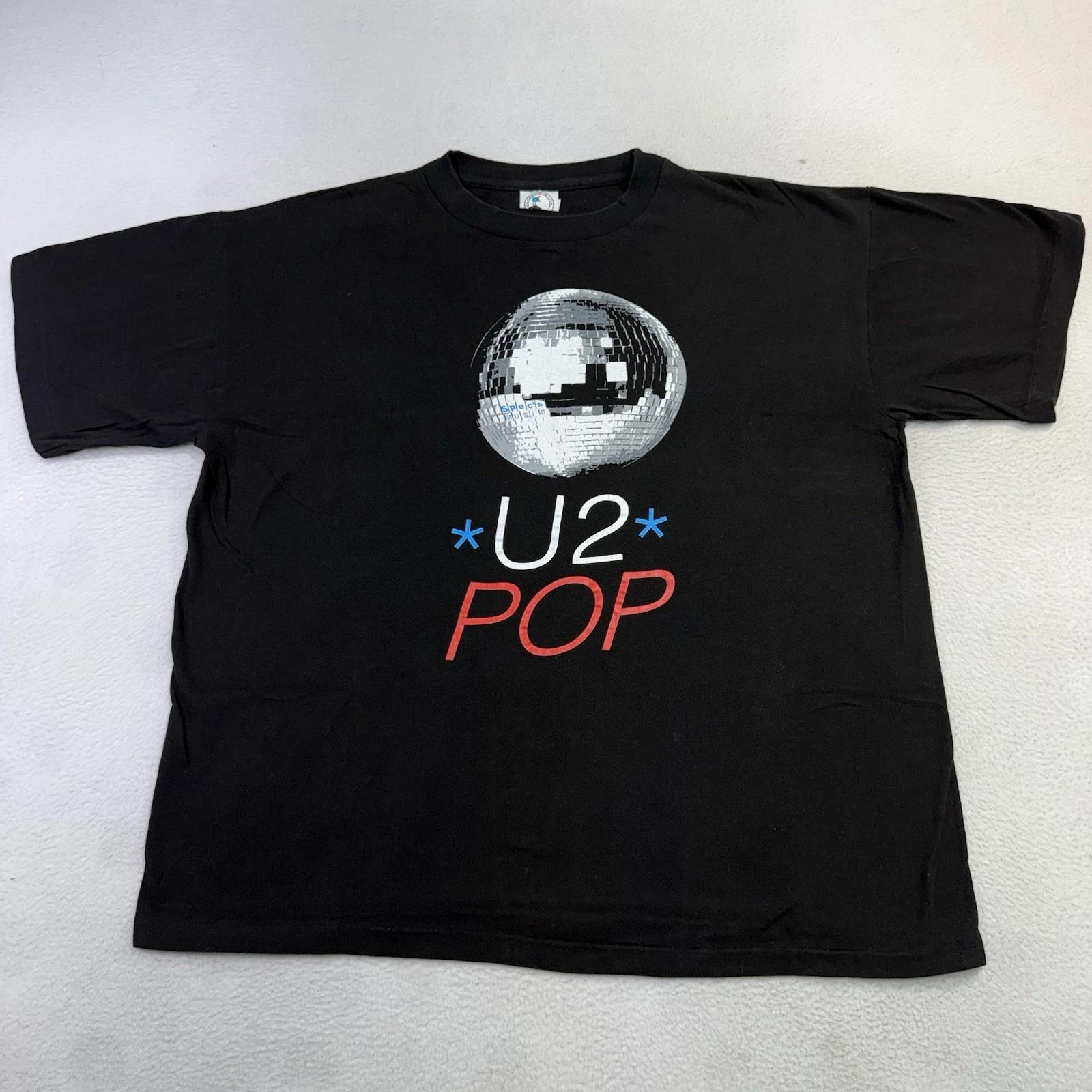 Винтажная футболка U2 Pop Album 1997 года Ирландская рок-группа Концерт Однострочный шов XL M