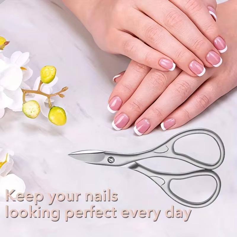 1 st Professionell nagelklippare Sax Ögonbryn Ögonfrans Multifunktionell Böjt blad Manikyr Pedikyr Fingernagel Tånagel Klippare