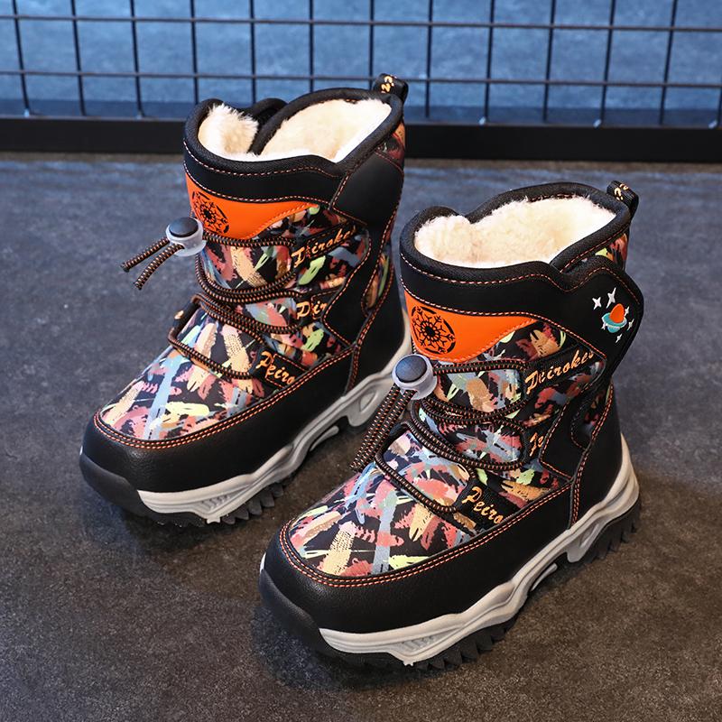 

Девочки Мальчики Плюшевые Водонепроницаемые Ботинки Кроссовки Удобные Теплые Детские Снежные Ботинки Детские Туфли Принцессы с Высоким Голенищем 26 оранжевый