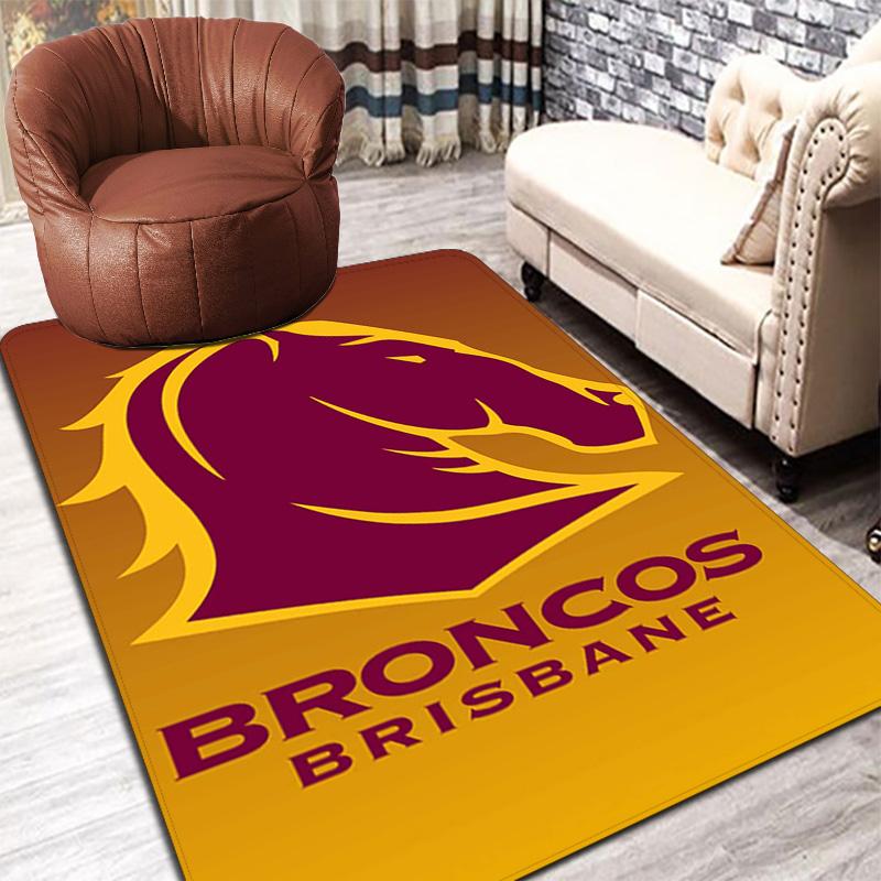 Brisbane Broncos Rug Floor Mat for Living Room or Bedroom Soft and Comfortable Carpet a Gift for Birthday and Holiday.ZFF0913137