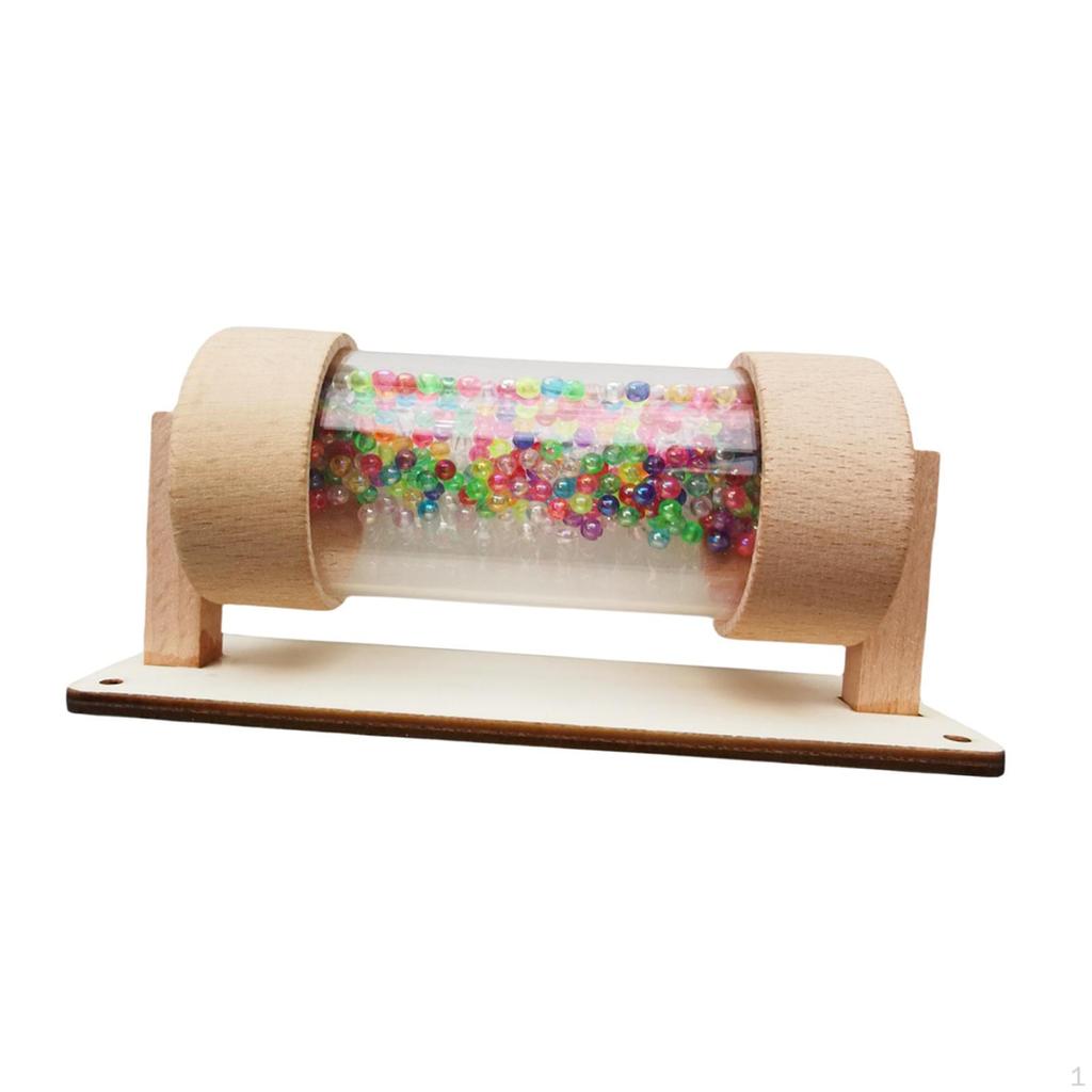 Wooden Baby Rainmaker Toy Rainstick Educational Learning for Boy Girl 1 2 3 4 5 6