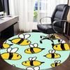 1pc Bee Print Chair Carpet for Office, Soft Flannel Throw Mat, Perfect for Office, Holiday Party Decoration Choice Yy260209050