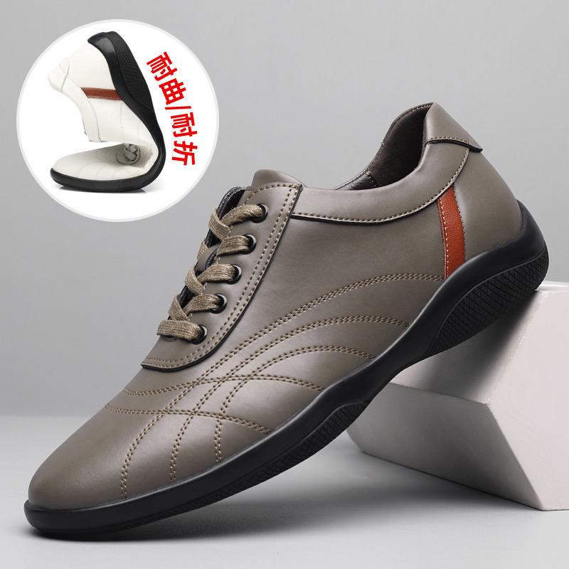 New sports and leisure shoes men's non-slip single shoes soft-soled men's casual leather shoes
