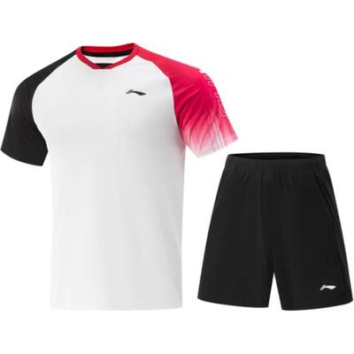 Li Ning Tischtennis-Serie Schnelltrocknend Atmungsaktiv Bequem Vielseitig Lässiger Sportanzug Herrenanzüge Weiß Schwarz AATV069-2