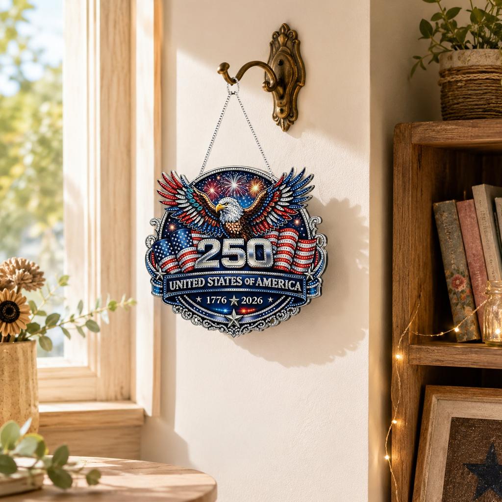 250th Anniversary Commemorative Hanging Ornament 2D Diamond Painting Decoration United States Celebration Wall Art