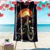 Vintage Motorcycle 2D Flat Print Beach Towel, Large Soft Quick Dry Towel for Beach Camping Swimming.MSTJ0918216