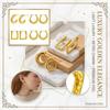 Boucles d'Oreilles en Acier Inoxydable pour Femmes Vintage Luxe Élégant Bijoux en Acier Titane