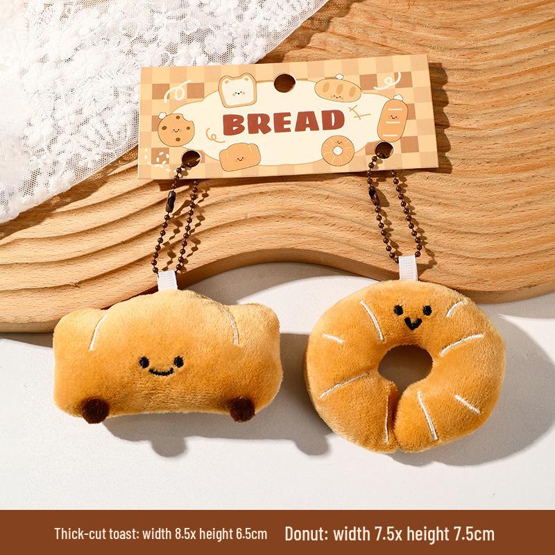 

Cartoon Bread Plush Keychain Doll - Cute Backpack Ornament