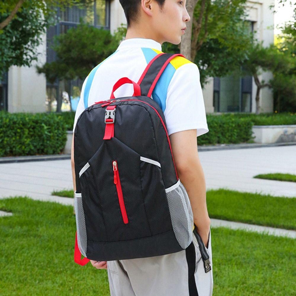 Zipper Lightweight Nylon Bag Large Capacity Travel Bag Portable Foldable Backpack  Sports
