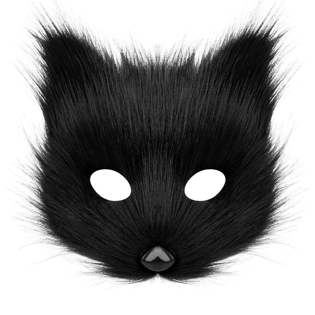 Handmade Halloween Fox Costume: Mask, Gloves & Plush Tail