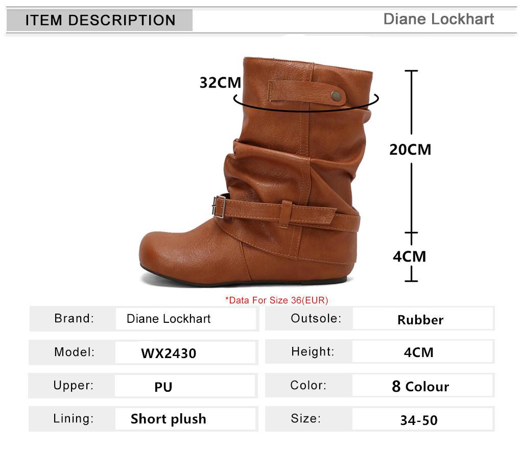 Fashion Western Cowgirl Boots Fashion New Comfortable Internal Height Women's Boots Trendy Versatile Slip On Buckle Women Short Boots