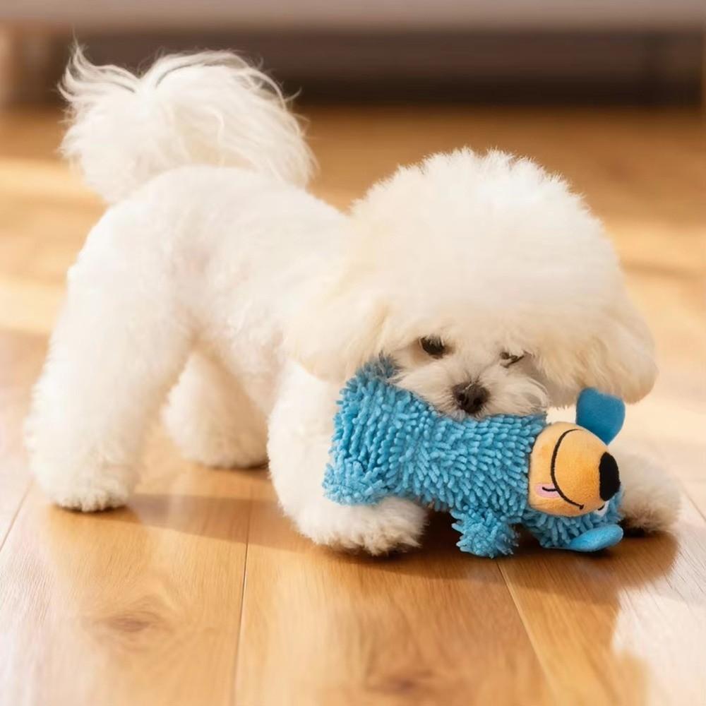 Kreslená hračka pro mazlíčky se zvukem při zatřesení Kreativní čisticí hračka na kousání zubů Interaktivní hračky pro mazlíčky Ulevují od nudy